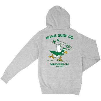 For The Birds Mens Pullover Hoodie in Grey Heather